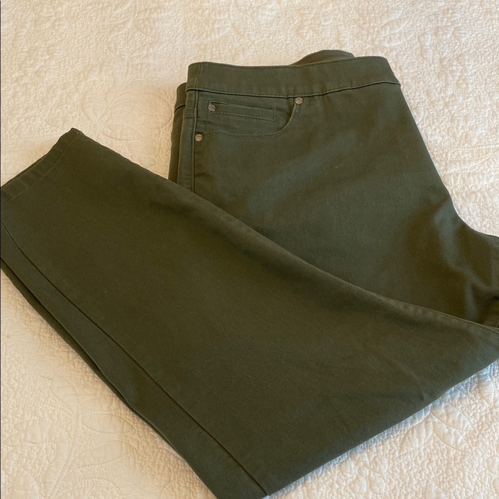 Slimming green khaki Jean